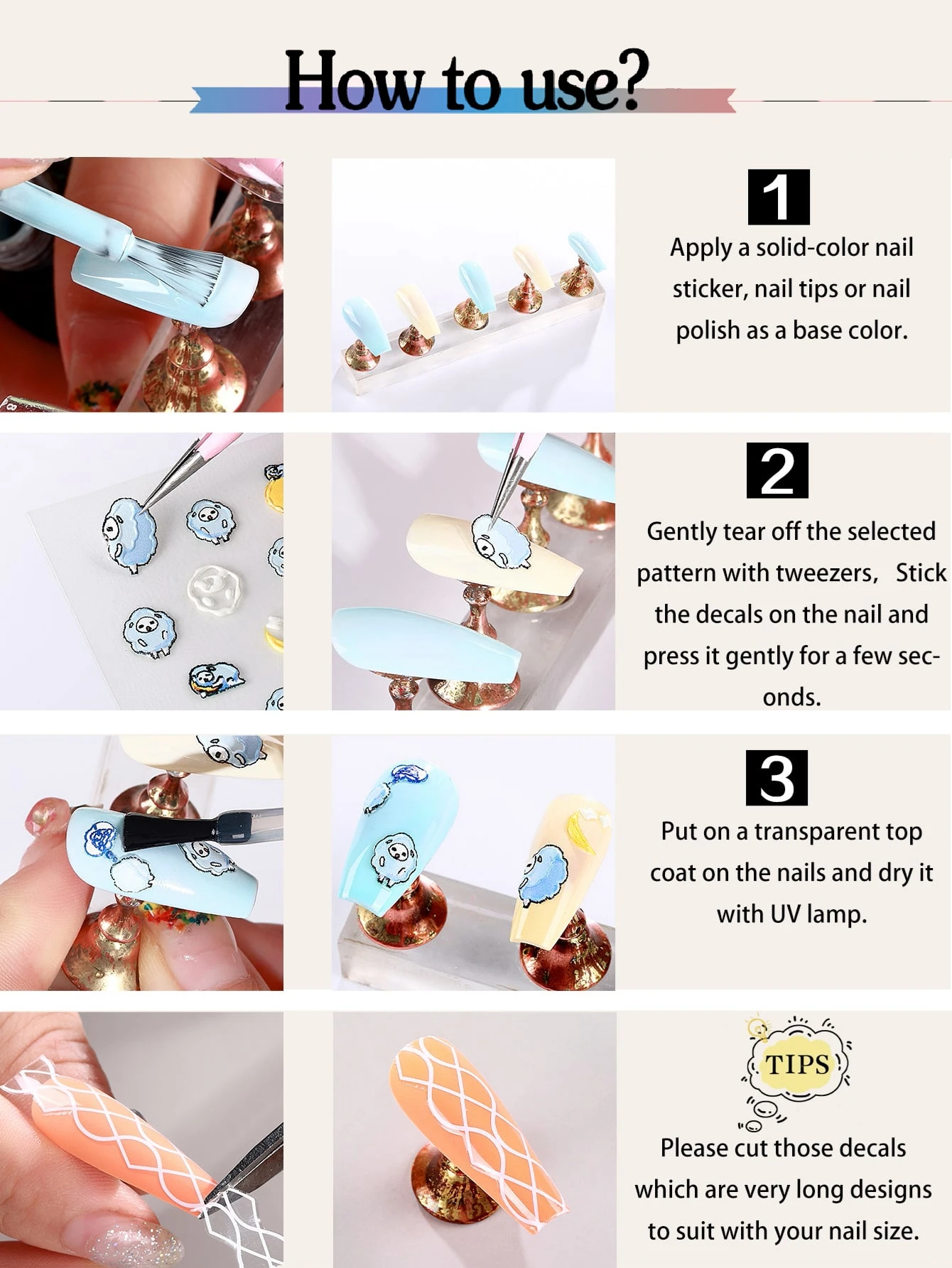 3/6/12 시트 스타 네일 아트 스티커 메탈릭 블랙 골드 실버 핑크 블루 DIY 셀프 접착 네일 데칼 매니큐어 장