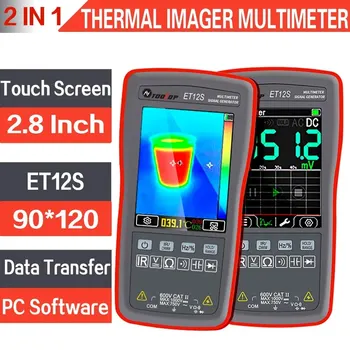 TOOLTOP 열화상 카메라 멀티미터, 2.8 인치 터치 스크린, IR 카메라, 태양 회로, 자동차 감지, 2 in 1