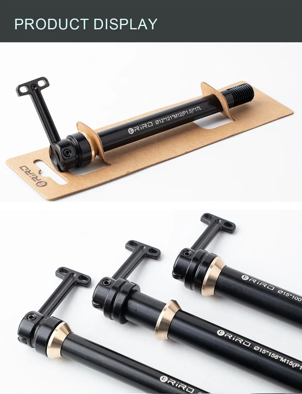 RIRO Fahrrad Versteckte Quick Release Barrel Welle Stange 12/15 MM Ultraleichte Aluminium Legierung QR MTB Rennrad Steckachse Stange Zubehör – Detail 14