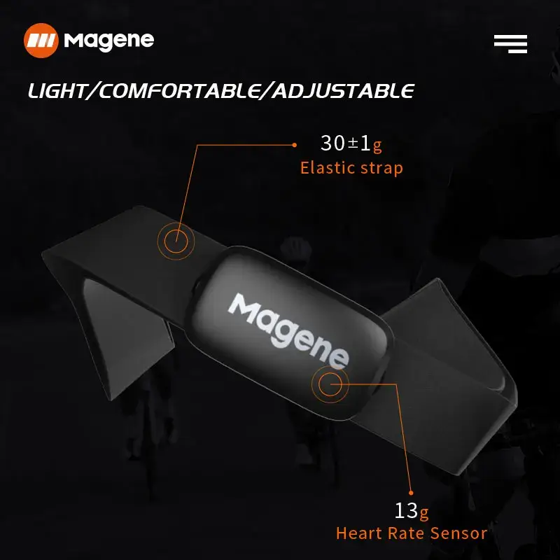 Magene H64 Heart Rate Sensor Dual Mode ANT Bluetooth With Chest Strap Cycling Computer Bike forWahoo Garmin Sports Monitor - Image 2