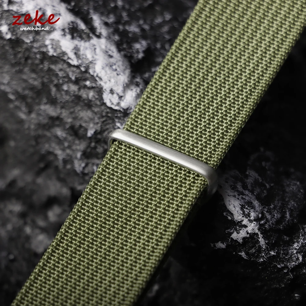 Ribbed Nylon Woven Watch Strap - Military Sports Style Bracelet