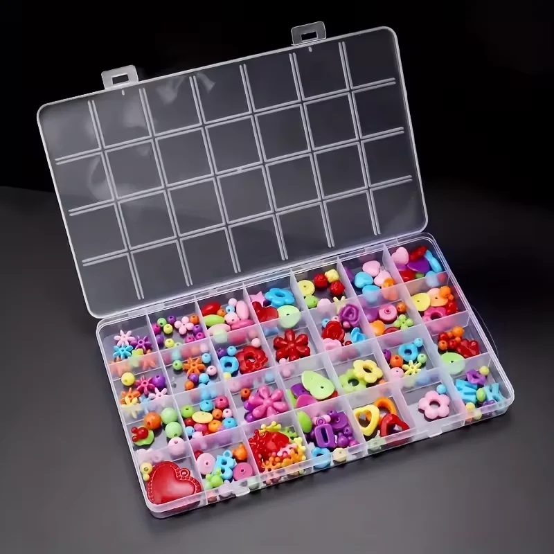 1/5Pc Multifunctional Clear Plastic Organizer Box with Grids Container Craft Storage for Beads Organizer Art DIY Jewelry