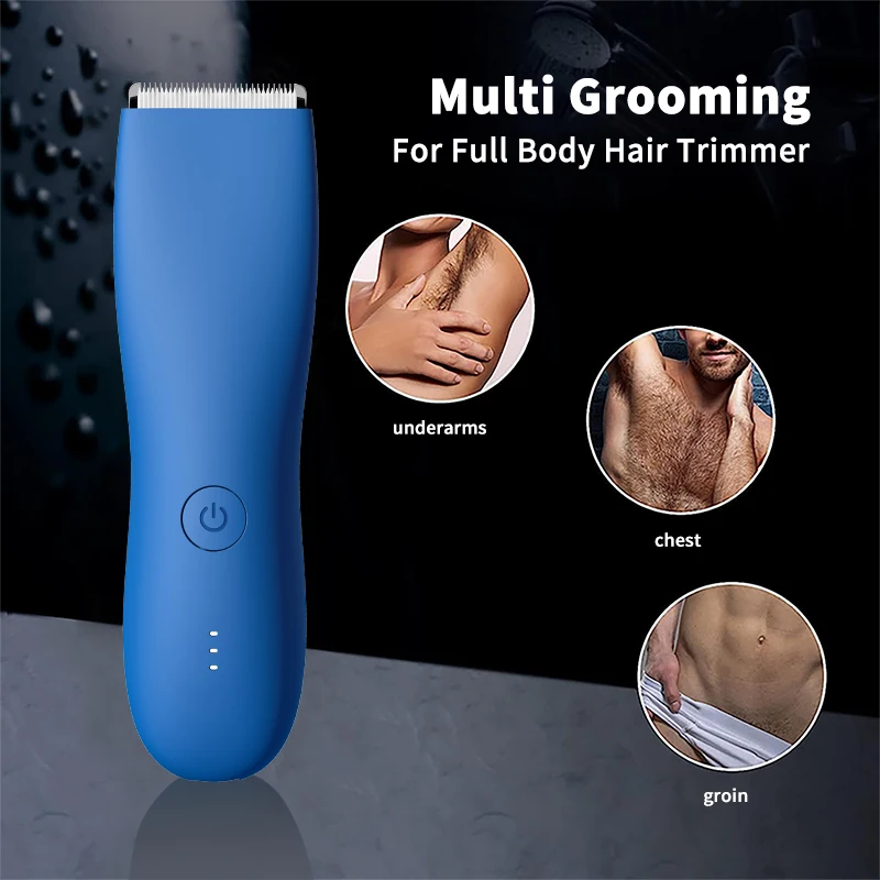 Electric Men Body Trimmer for Pubic & Groin Hair Trimmer Male Balls Intimate Areas Hair Shaving Machine Safety Razor Clipper 4