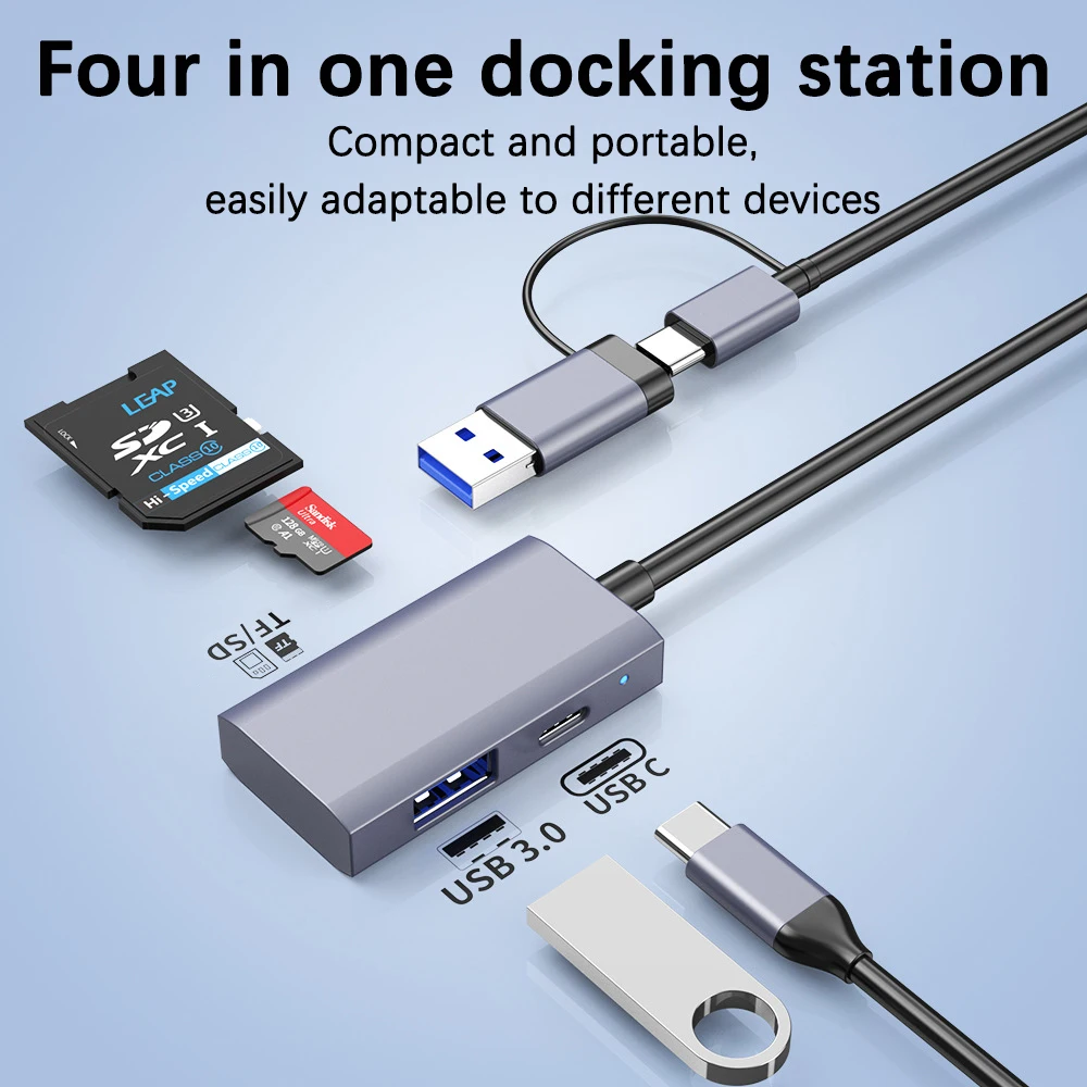 UTHAI TF24 노트북 액세서리 타입-C to USB 3.0 허브 SD TF 컴..