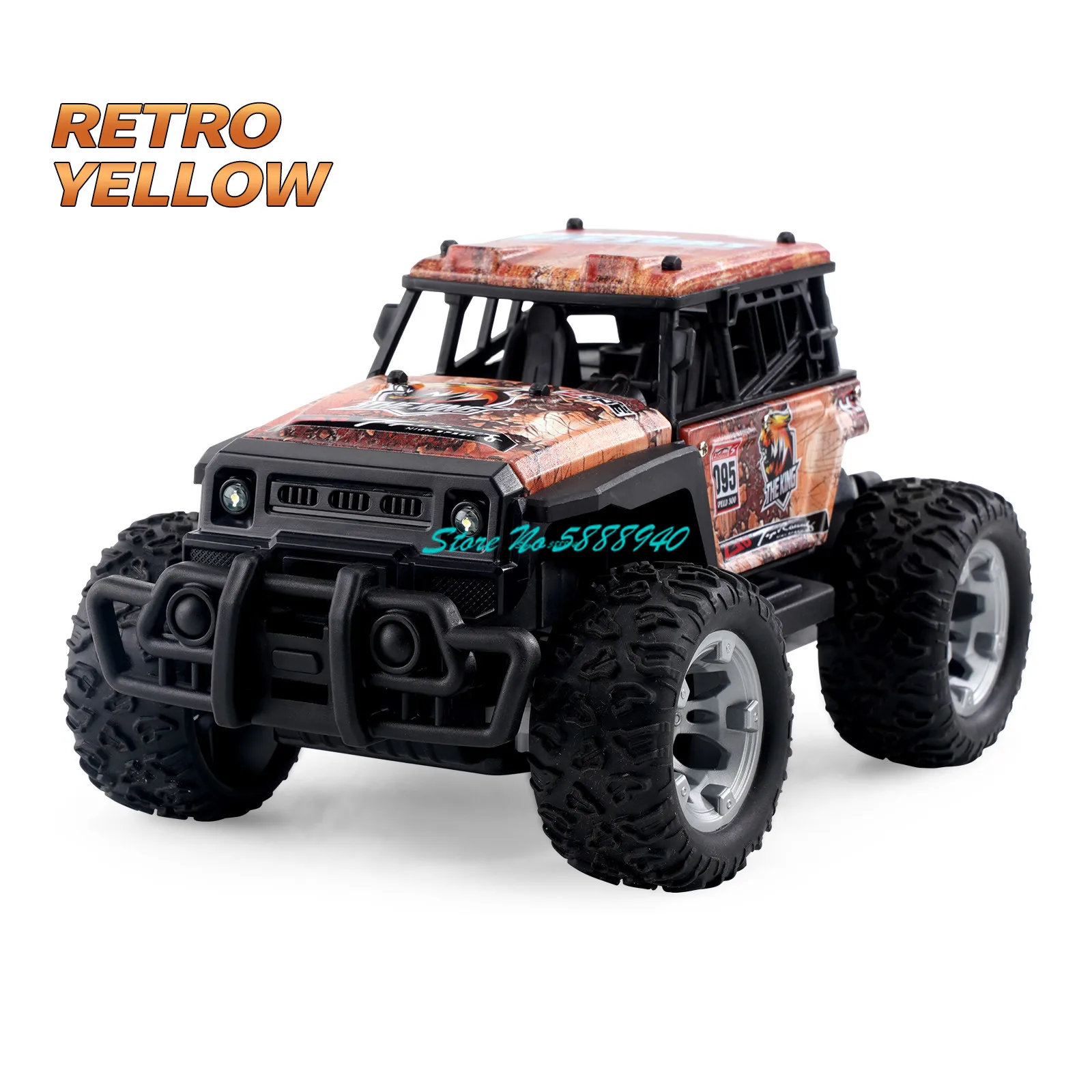1:20 30Mins All Terrain Off Road Climbing Rc Car Truck 2.4G 4WD LED Lighting Control Crash Resistance Radio Control Truck Model 6