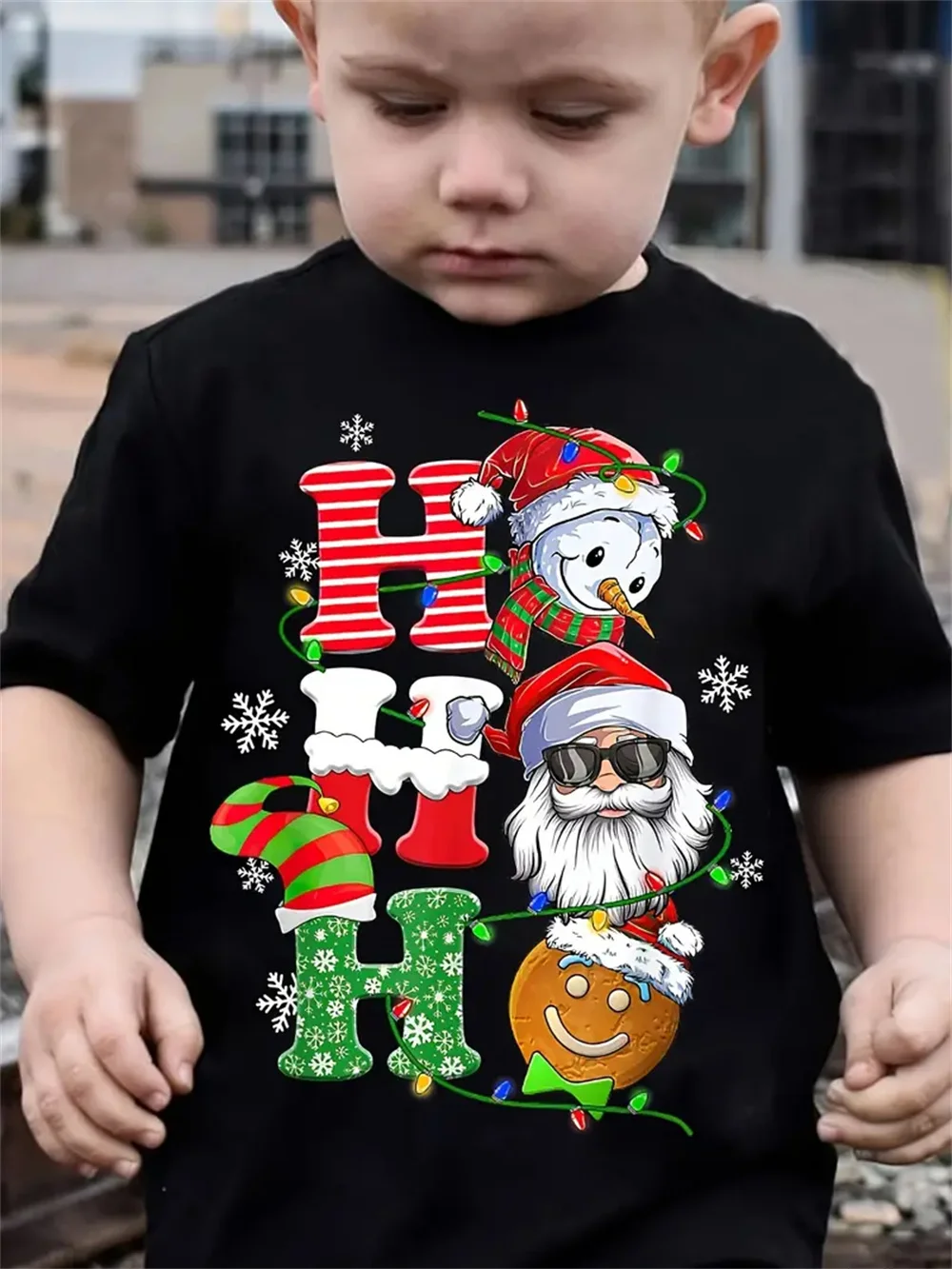 Christmas Santa Claus Kids T Shirt for Boys