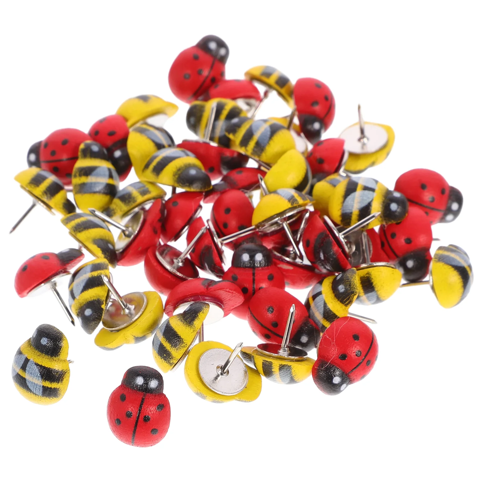 

50Pcs Animal Shaped Push Pin Replaceable Pushpins Cartoon Thumbtacks Home Accessories