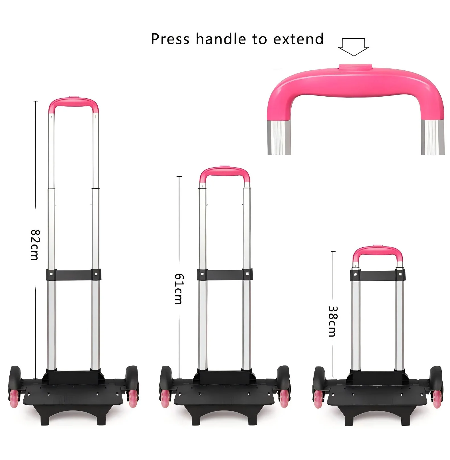 SUN EIGHT Kid Trolley Backpack Wheeled Bag School Bag For Children Wheels Expandable Rod High Function Trolly 5