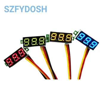 0.28 Inch 2.5V-40V Mini Digital Voltmeter Voltage Tester Meter Red/Blue/yellow/green LED Screen Electronic Parts Accessories 1
