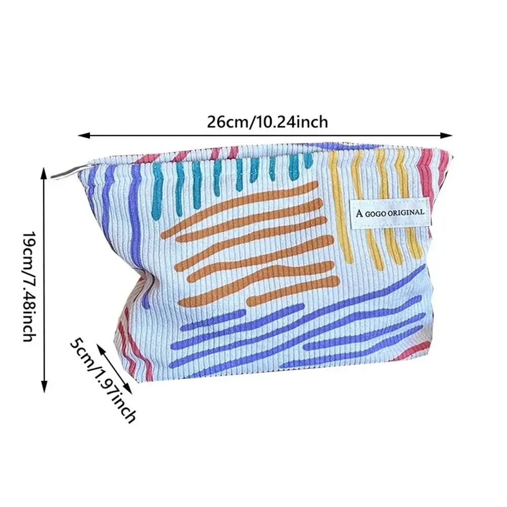 High Appearance Large Capacity Makeup Bag Advanced Flower Design Cosmetic Bag Simple Storage Pouch for Women 6