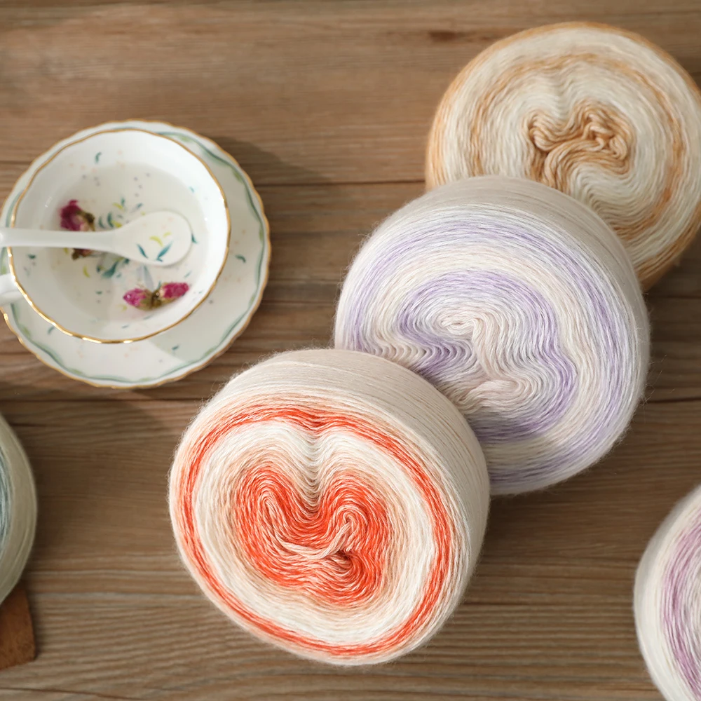 SHIKE Gradient Cotton Yarn Autumn And Winter Hand Knitting Wool Line Crochet Sweater Shawl Clothing DIY 150g/Ball 3