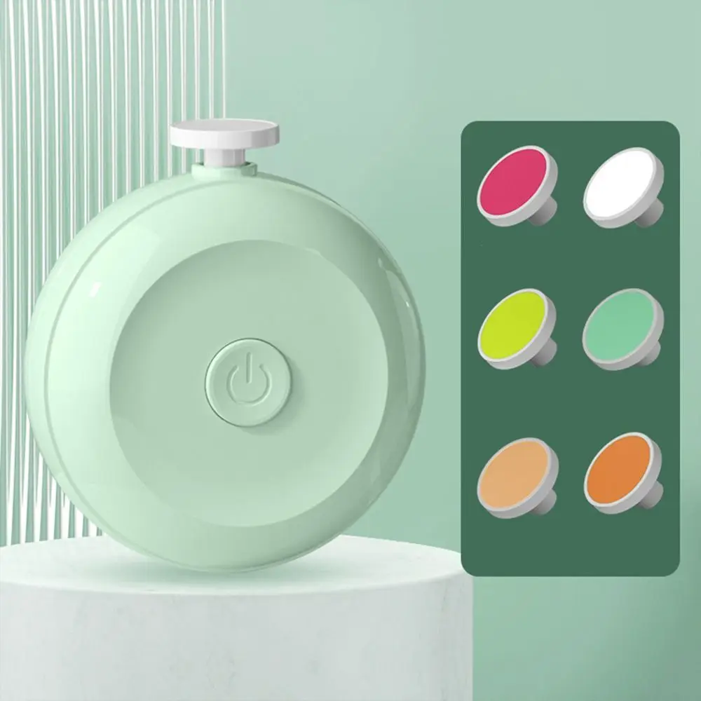 Newborn Electric Baby Nail Trimmer 360° Rotating Safety Baby Nail Grinder Silent 6 Grinding Heads Nail Clippers Gift