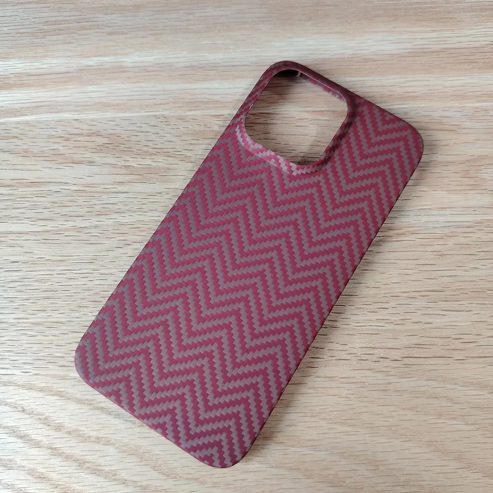 HKSN red case for ip15 pro max case Kevlar Aramid Carbon Fiber Geometric lightweight thin Anti-Scratch Non-Slip Washable 02