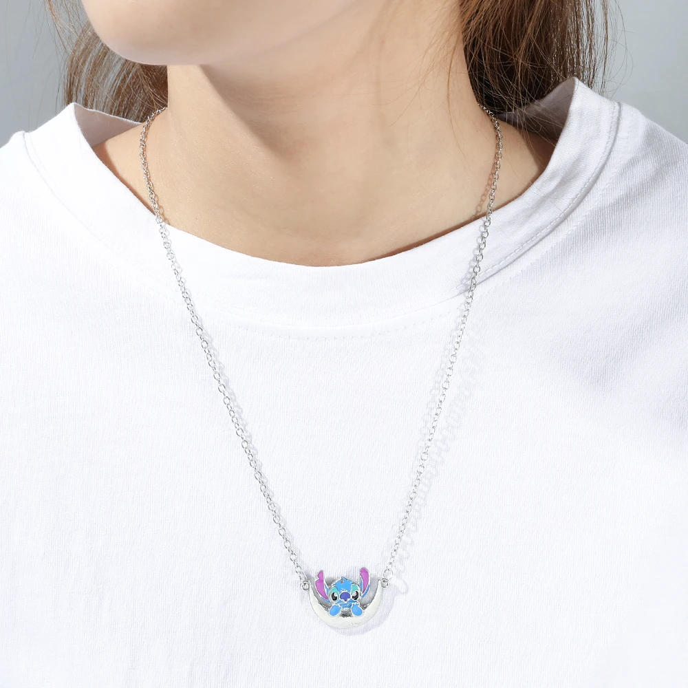 Disney-Collier pendentif en verre imprimé photo pour enfants, bijoux faits  à la main, cadeaux, CAN o & Stitch Coussins, nouveau, 2023 - AliExpress