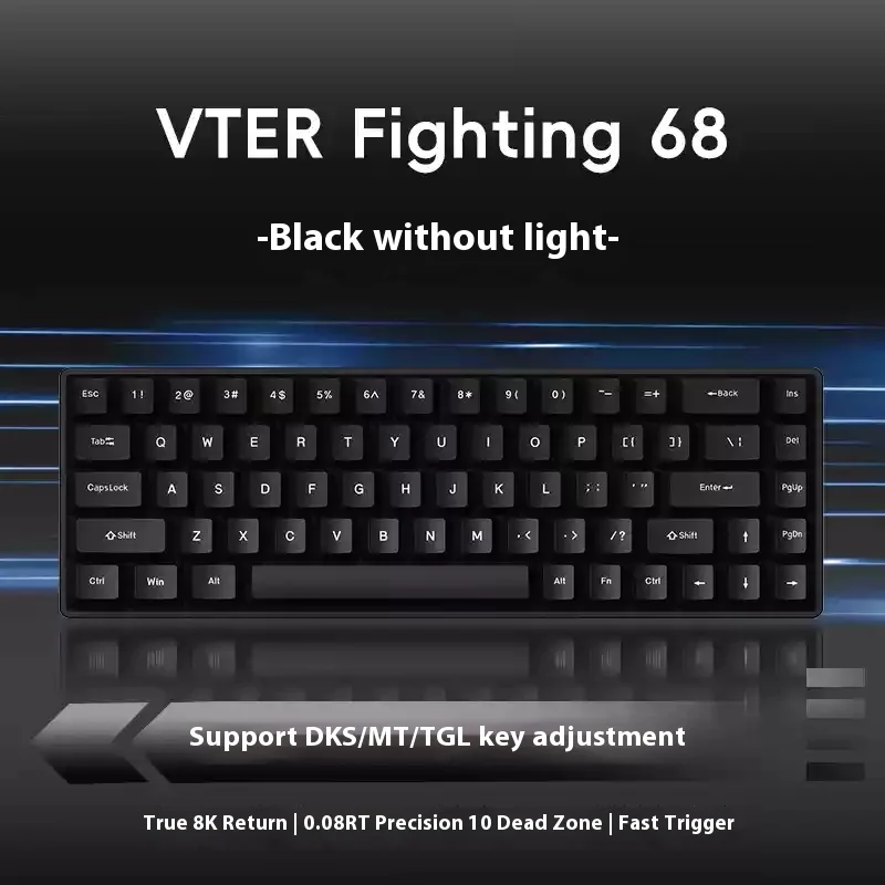 Vter Fighting68-0.08rt,1ms, 68 RGBライト,ホットスワップ,dks