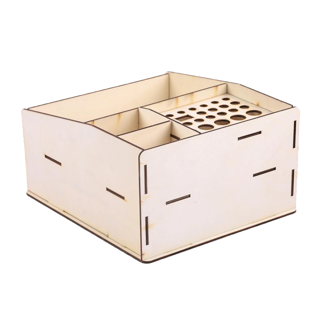 나무 페인트 안료 병 랙 스탠드 도구 랙 DIY 아트 페인팅 도구 모델 조립 키트에 대한 고무 스탬프 스토리지 선반 홀더