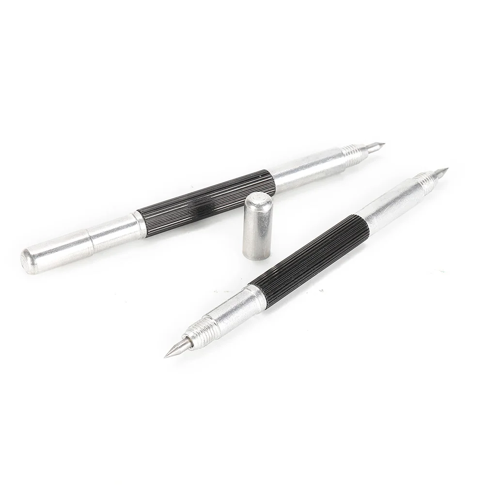 

2pcs Double Ended Sharp Tungsten Steel Tip Scriber Clip Pen Ceramics Glass Shell Metal Construction Scribe Marking Tools 137mm