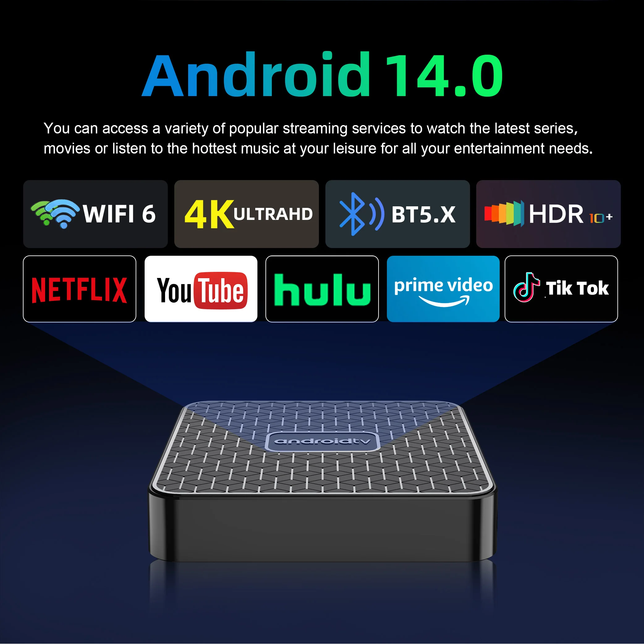 Smart tv box Android14 TV BOX Netflix Rockchip RK3518