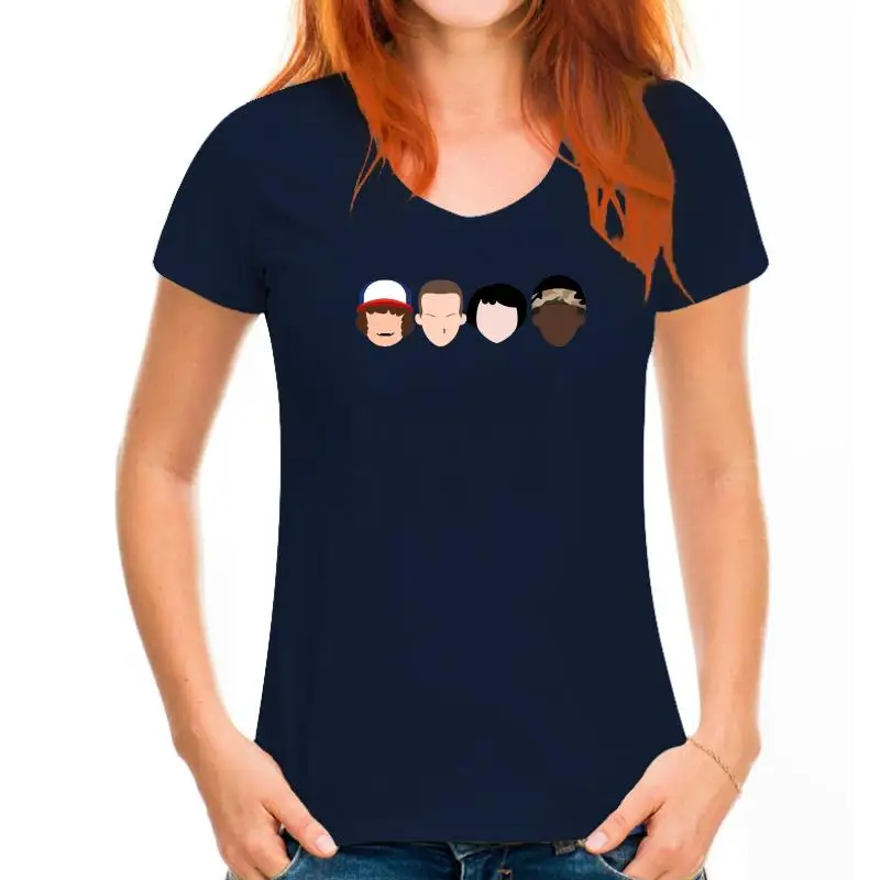 thumbnail image 1 of Men's Stranger Faces T-Shirt - GIFT BOX SET STRANGER ELEVEN THINGS HORROR DVD Men Short Sleeves T Shirt Top Tee Basic Tops, 1 of 5