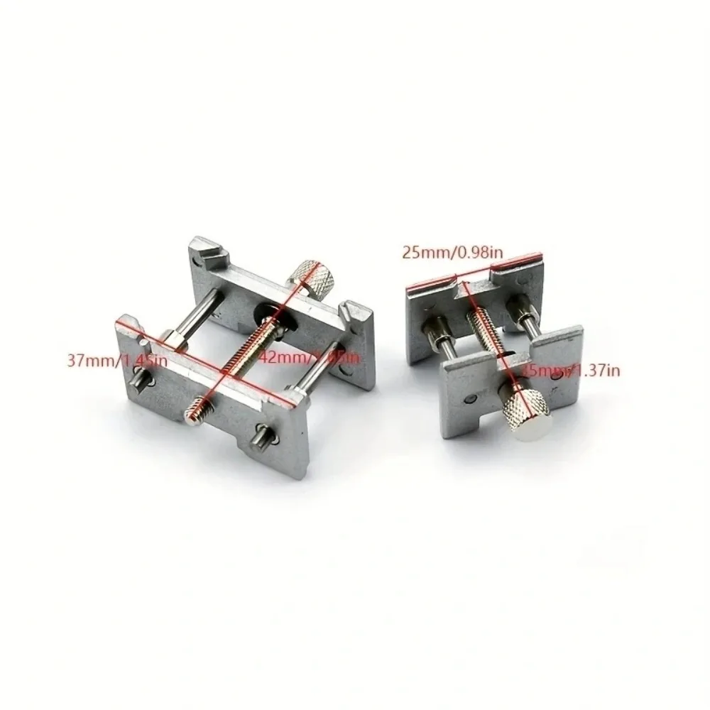Multifunctional Universal Watch Movement Holder Fixed Base 2in1 Watches Case Clamp Repair Tools For Watchmaker 2pcs