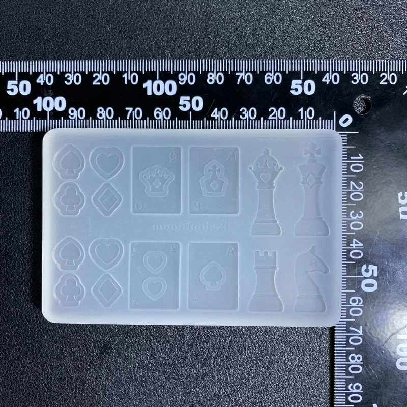 DIY Silikon Form Schach und Karten Themen Herstellung Formen Set für DIY Dekoration Handwerk Spiel Ornament Casting Mould Y08E – Detail 7
