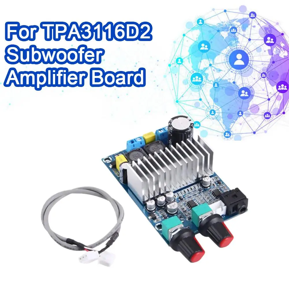 

DC 12-24V TPA3116D2 Audio Digital Power Amplifier Module Bass TPA3116 Power Amplifier High Board Subwoofer 100W L8R8