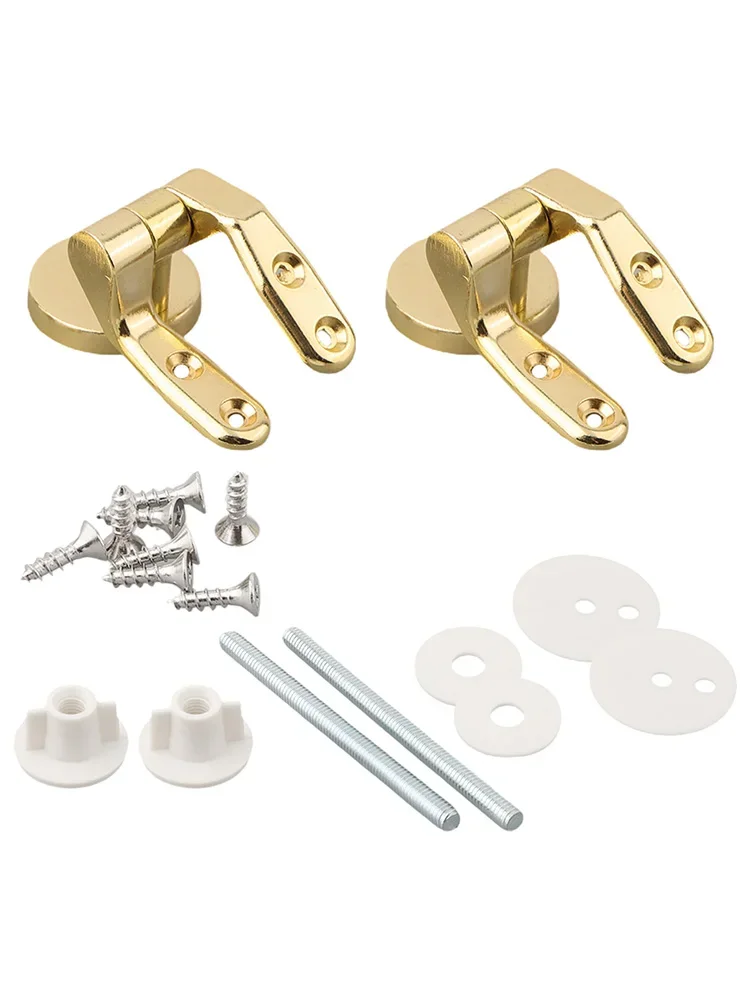 Toilet Seat Hinges Spare Replacement Fittings Bathroom Fixture Zinc Alloy Hinges 1pc