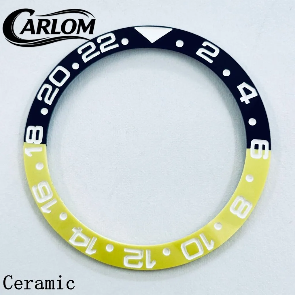 Black Blue Green Gray Ceramic Aluminium Sloping Bezel Insert