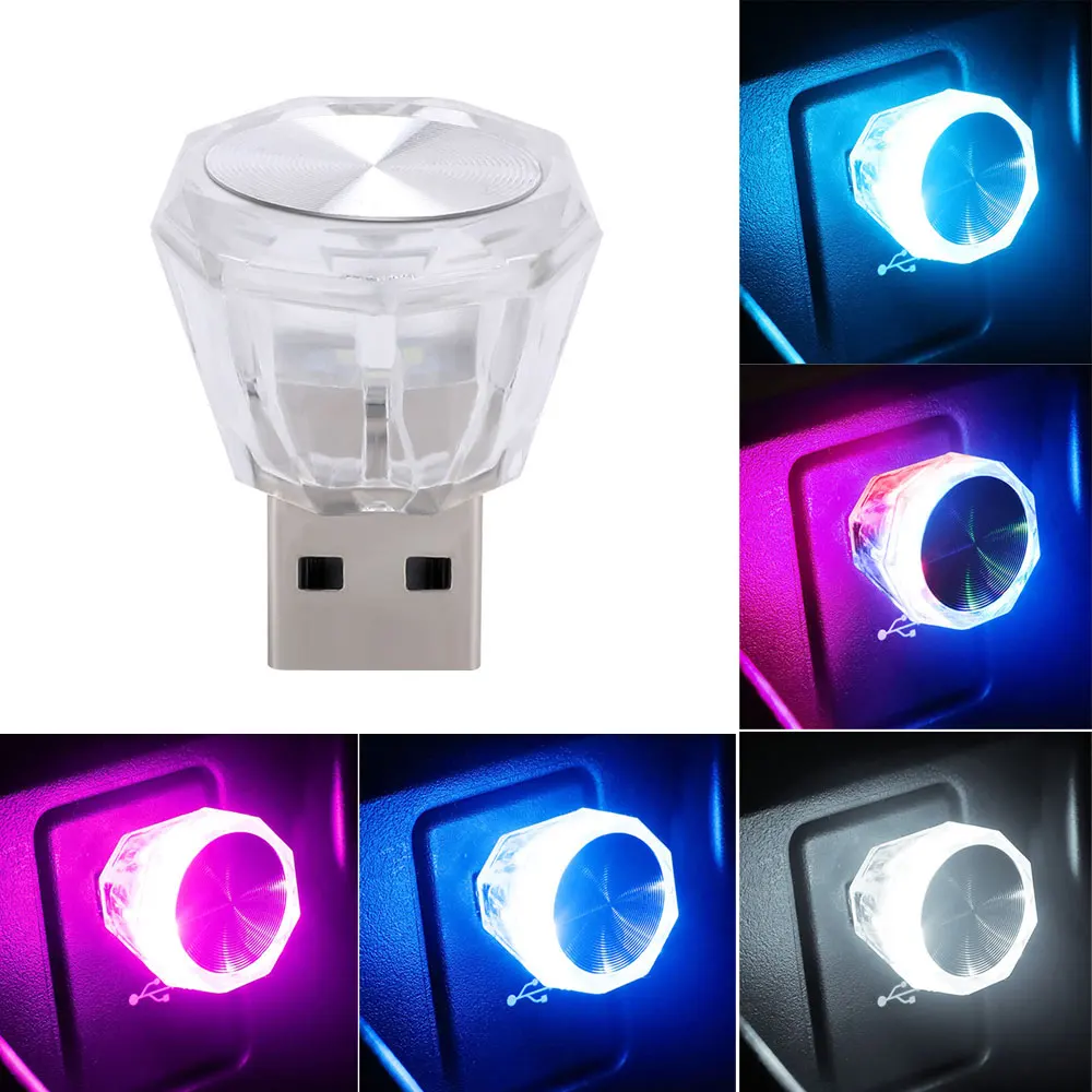 

Mini LED USB Car Interior Light Neon Atmosphere Ambient Lamp Accessories Decorative Lamp Emergency Lighting PC Colorful Light