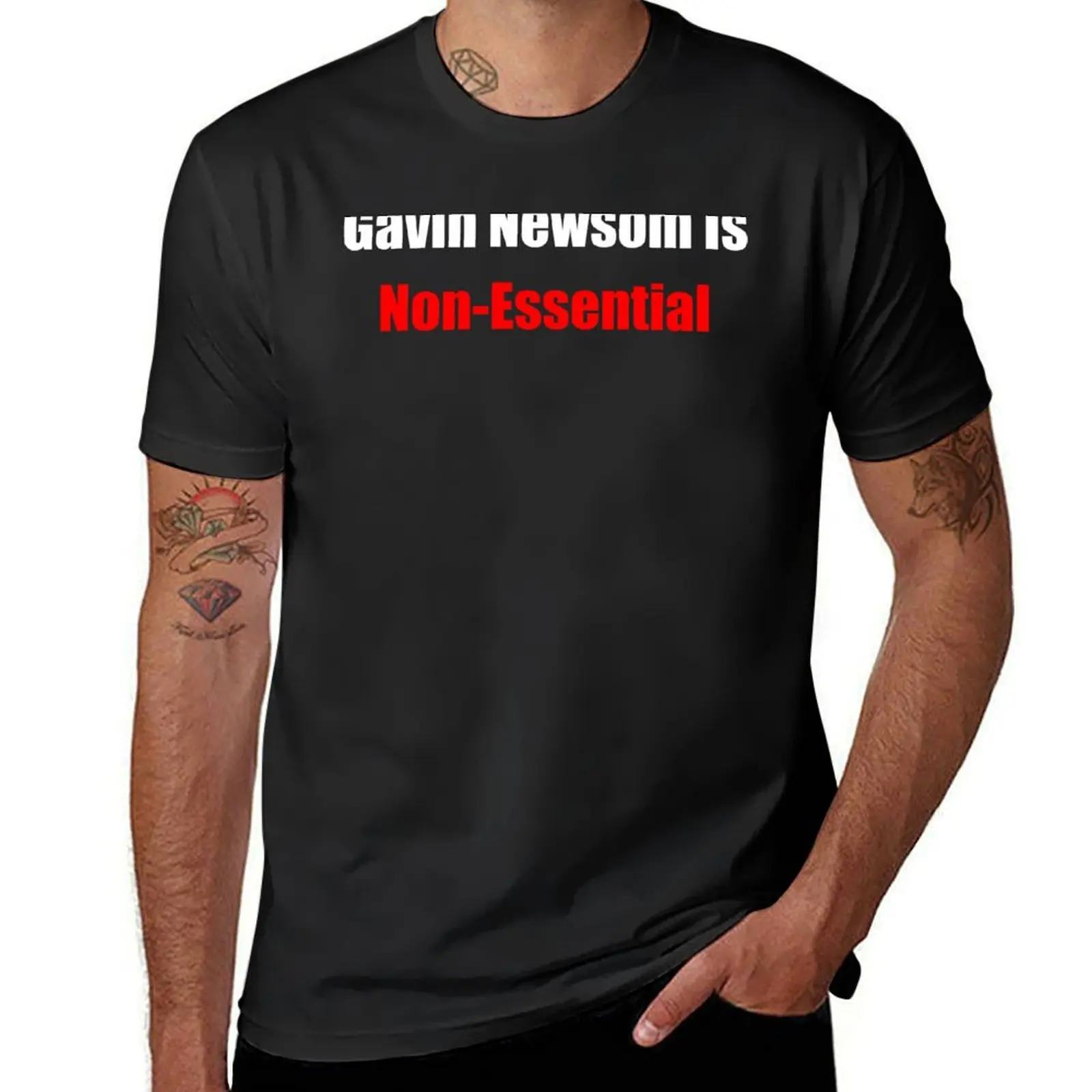 

Футболка Gavin Newsom Is not-Essential, летний топ, тяжелые футболки для мужчин