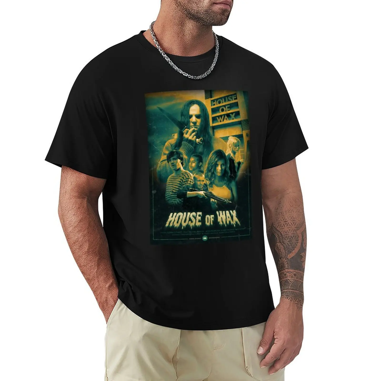 

House of Wax T-shirt boys animal print oversized fruit of the loom mens t shirts