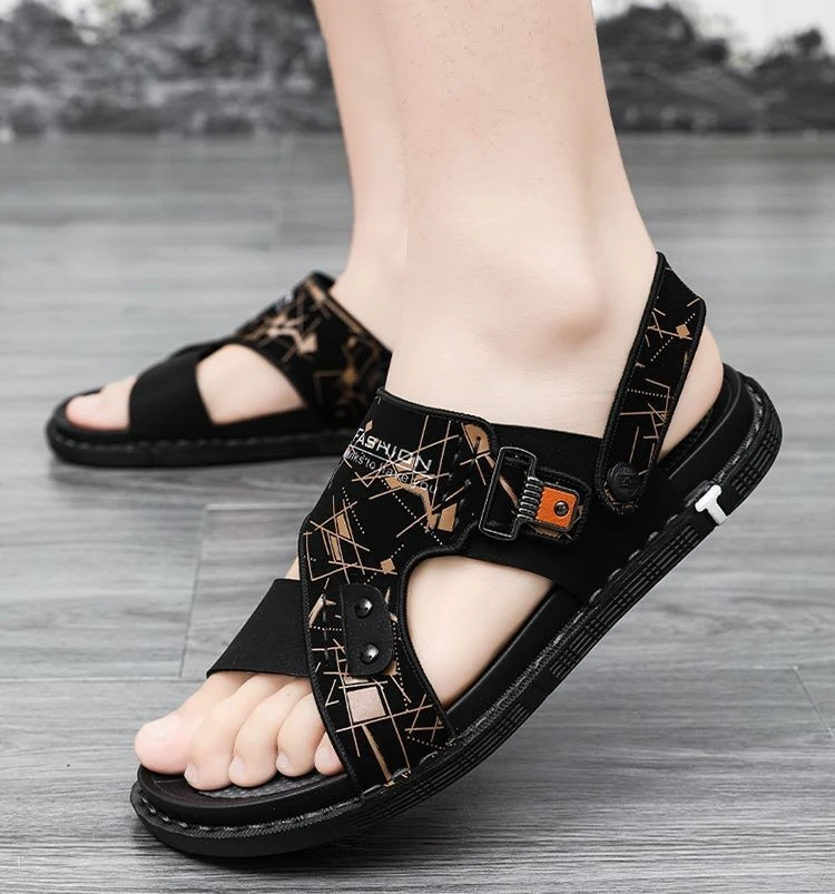 Men's Soft Open Toe Platform Sandals For Beach_voghion.com