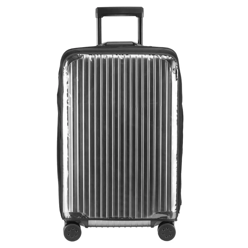 Universal Clear Cover with Zipper Luggage Covers with Elastic Cloth Dusproof Protective Covers 20"24"28"30" Travel Organizer