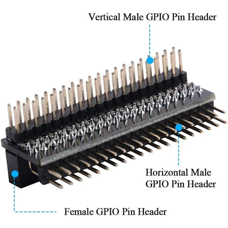 라즈베리 파이 4 모델 B 4B 40핀 GPIO 1-2 확장 보드 마이크로 커넥터 2x20핀 듀얼 남성 헤더 GPIO 커넥터 핀 헤더