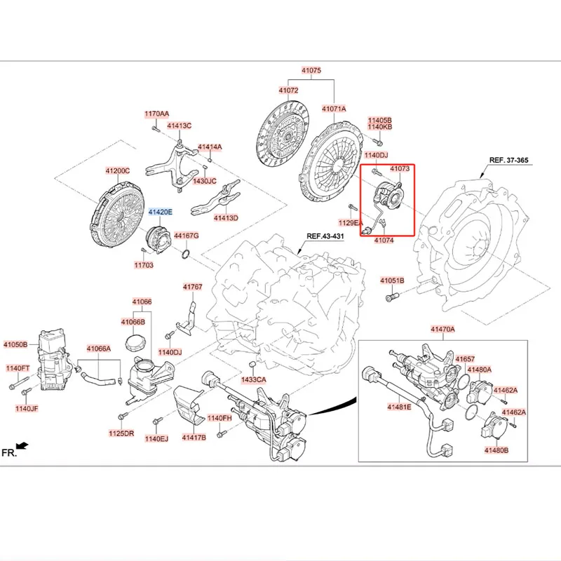  IONIQ  Ǹ  Ŭġ,  OEM, 41073-2B001, 41073-2B001