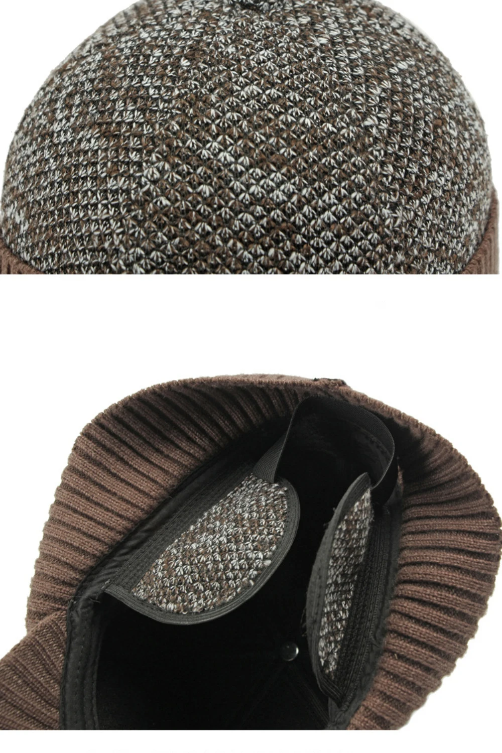 HT4545 Baseball Kappe Dicke Warme Gestrickte Baseball Hut Männer Frauen Hohe Qualität Papa Hüte mit Ohrenklappen Männlich Weiblich Ski Earflap Kappe – Detail 13