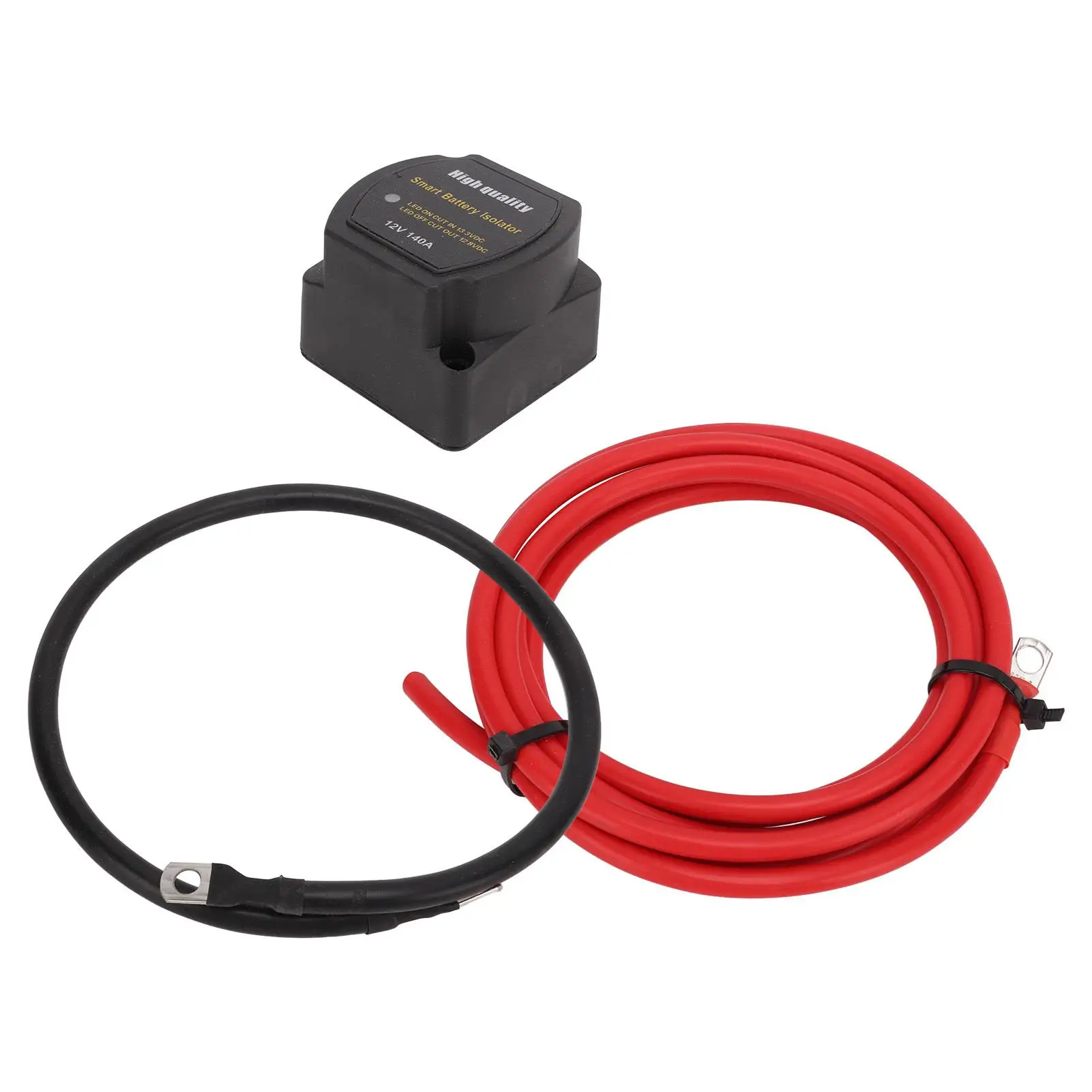 Dual Battery Isolator Kit Vibration Resistant Voltage Sensitive for relay Kit Low Power Consumption 140A for truck atv