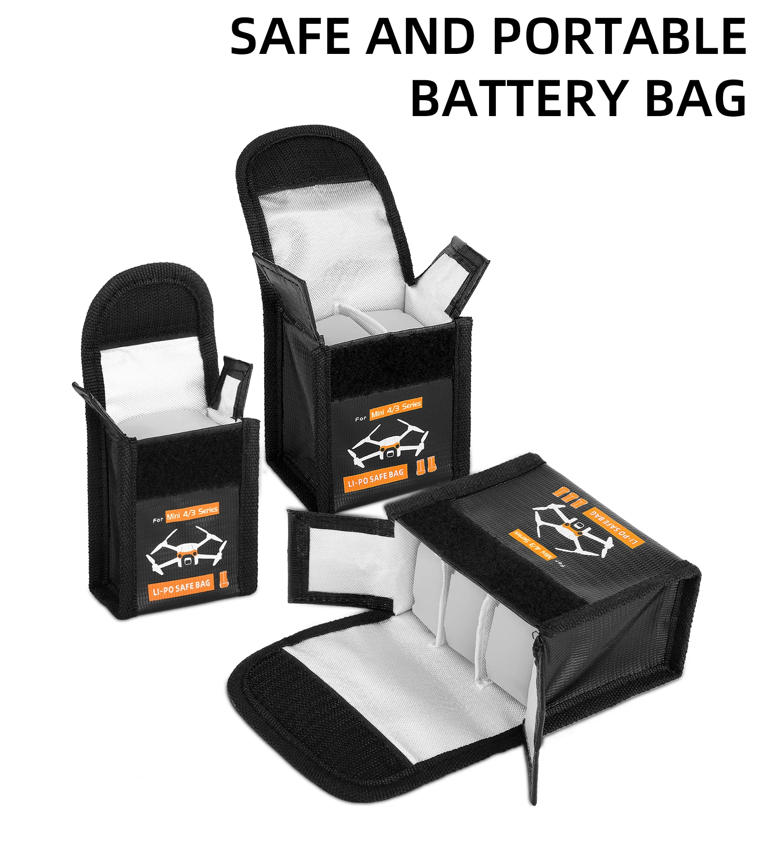 Drone LiPo Battery Safe Bag - Explosion-Proof Protective Storage Case