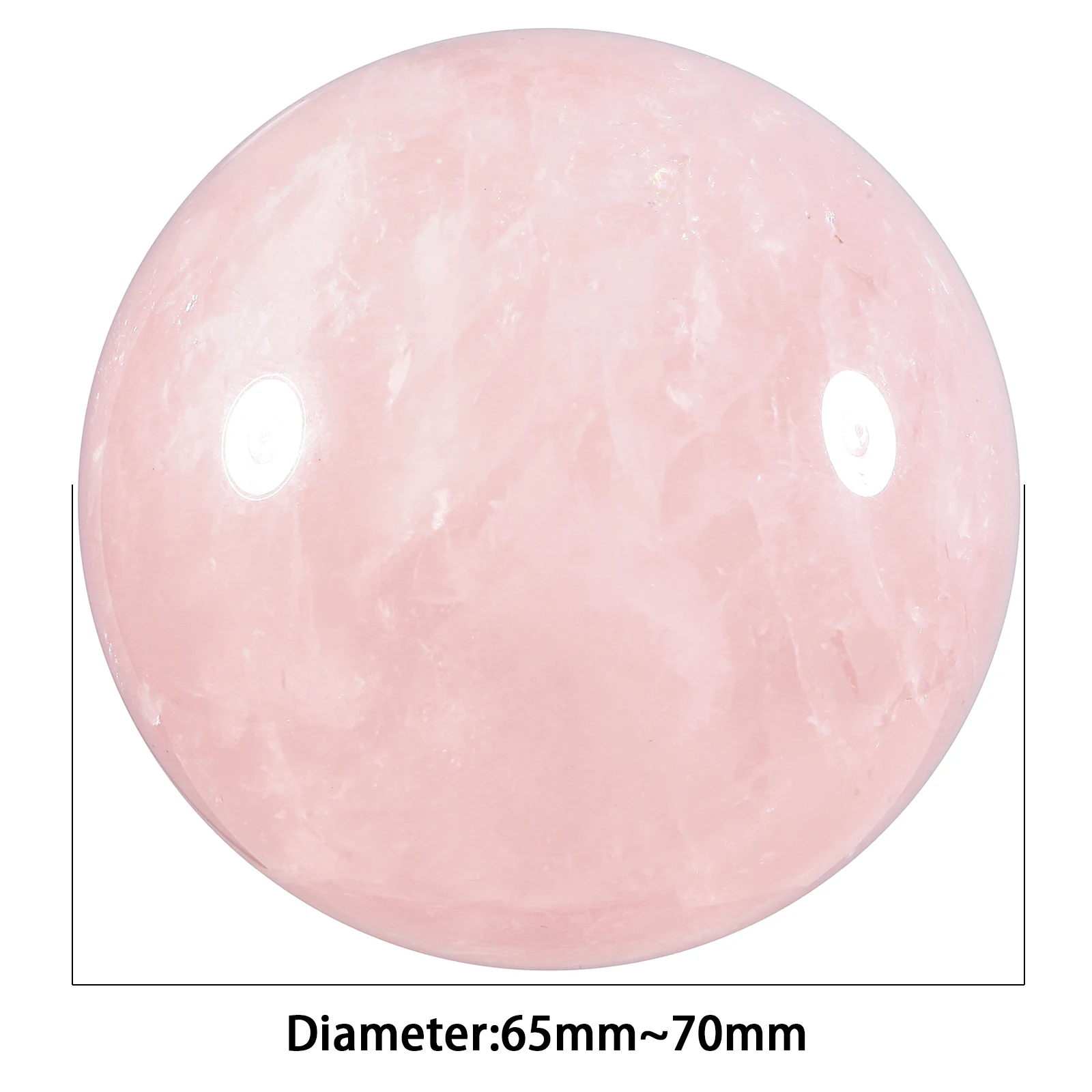 TUMBEELLUWA Natural Rose Quartz Sphere Sculpture Figurine Healing Crystal Ball With Wood Stand For Home Decoration