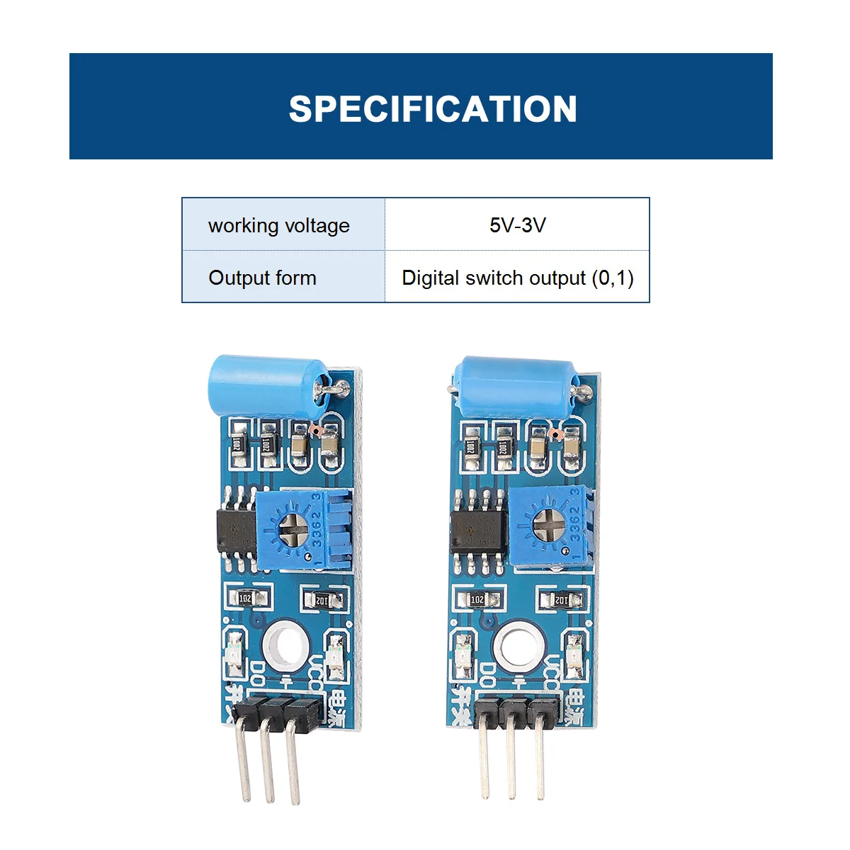 Рисунок 4 - нормально закрытый модуль датчика вибрации