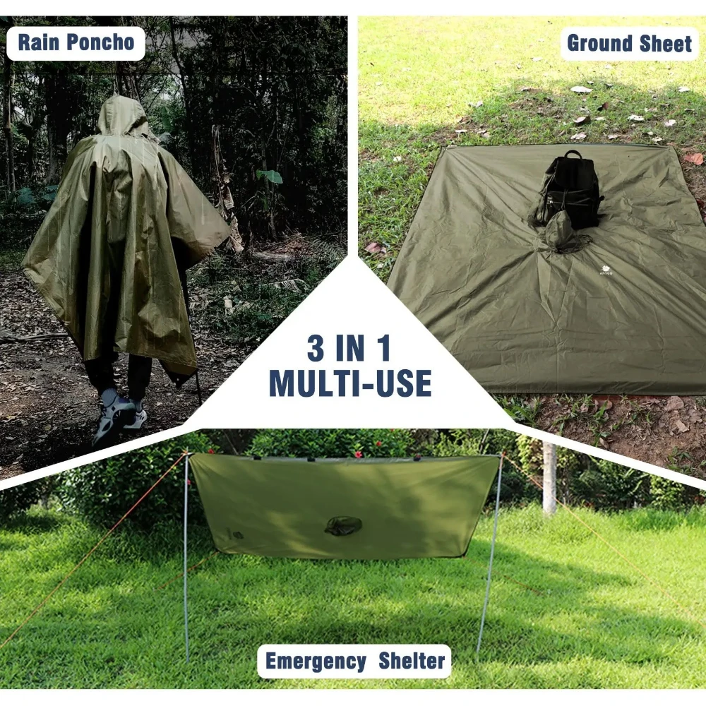 Military Waterproof Rain Poncho 2