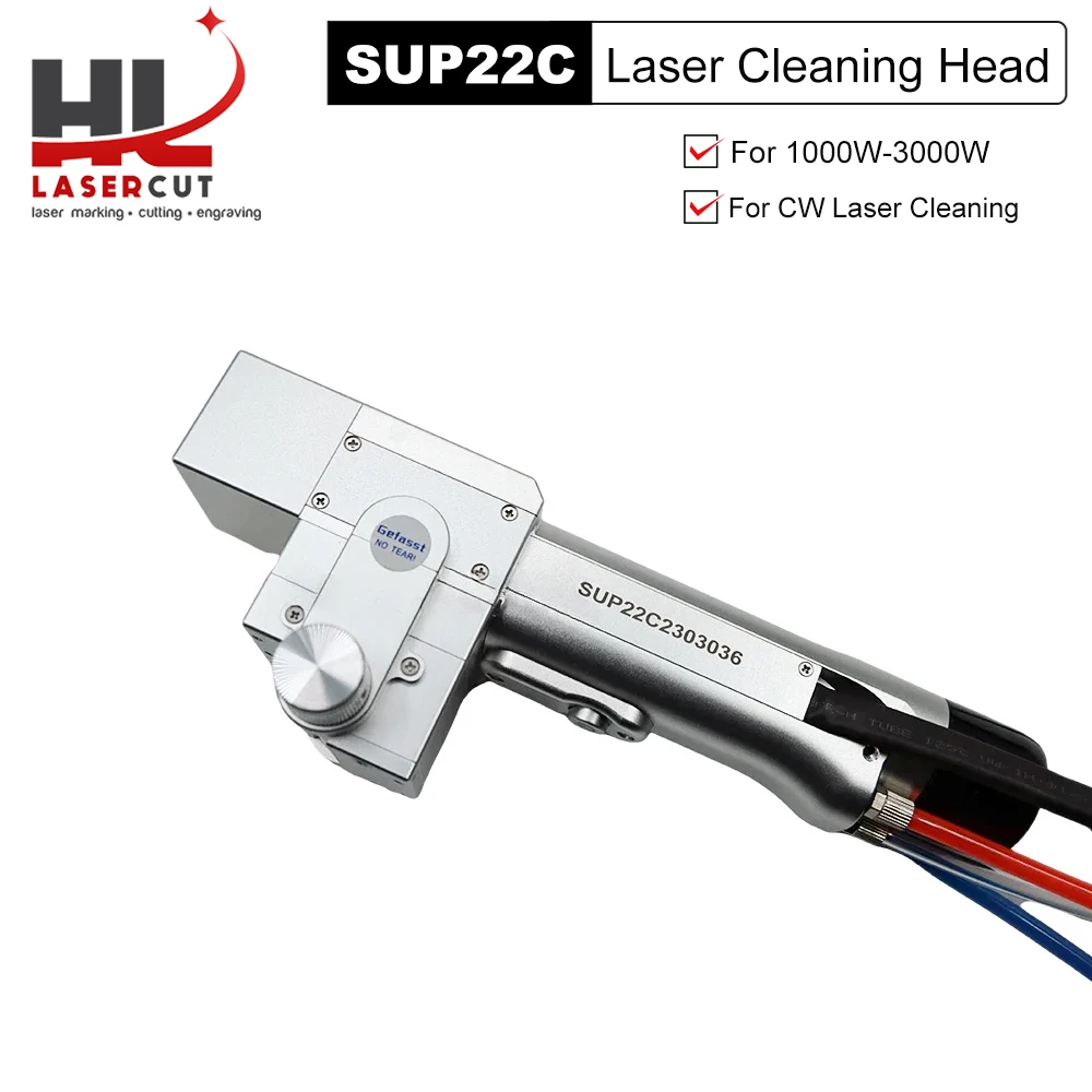 SUP22C Handheld Laser Cleaning Head For CW Laser Cleaning Machine 1000w 1500W 2000w 3000W Metal Surface Treatment