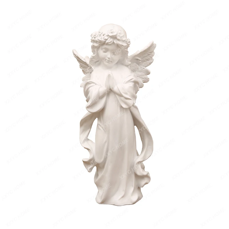 

Little Angel Girl Decoration Plaster Sculpture Statue Church Wedding Photo Wedding Props