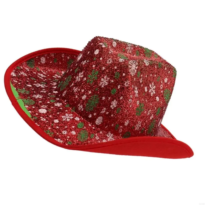 Faltbare, festliche Denim-Mütze, leicht, für Weihnachtsveranstaltungen, Familienfeiern, Reisen, praktisch Y08E – Detail 7