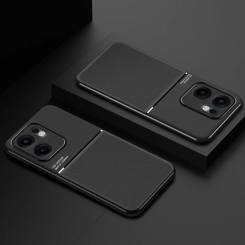 Luxury Soft Leather Phone Case with Car Magnetic Holder