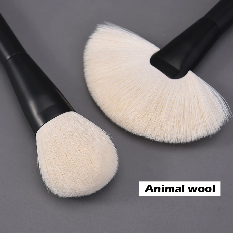 18PCS / 12PCS 동물 염소털 메이크업 브러쉬 세트 나무 손잡이 메이크업 브러쉬 초보자 메이크업 도구