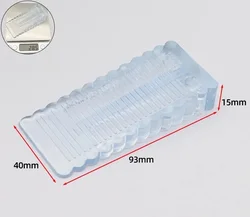 Adjustable Non - Slip Rubber Door Stopper - No Installation Needed (Transparent - Small)