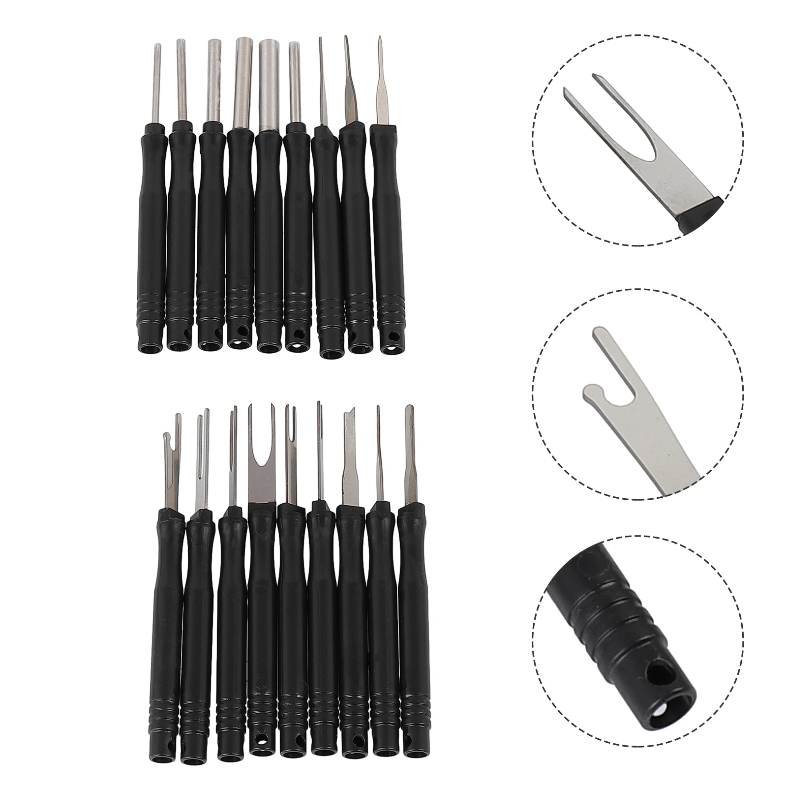 Car Cable Plug Removal Tool Pin Extractor 18 Pcs Repair Remover Key Tools With Box car terminal extractor terminal removal kit car repair tool terminal removal tool car terminal puller electrical connector pin removal kit