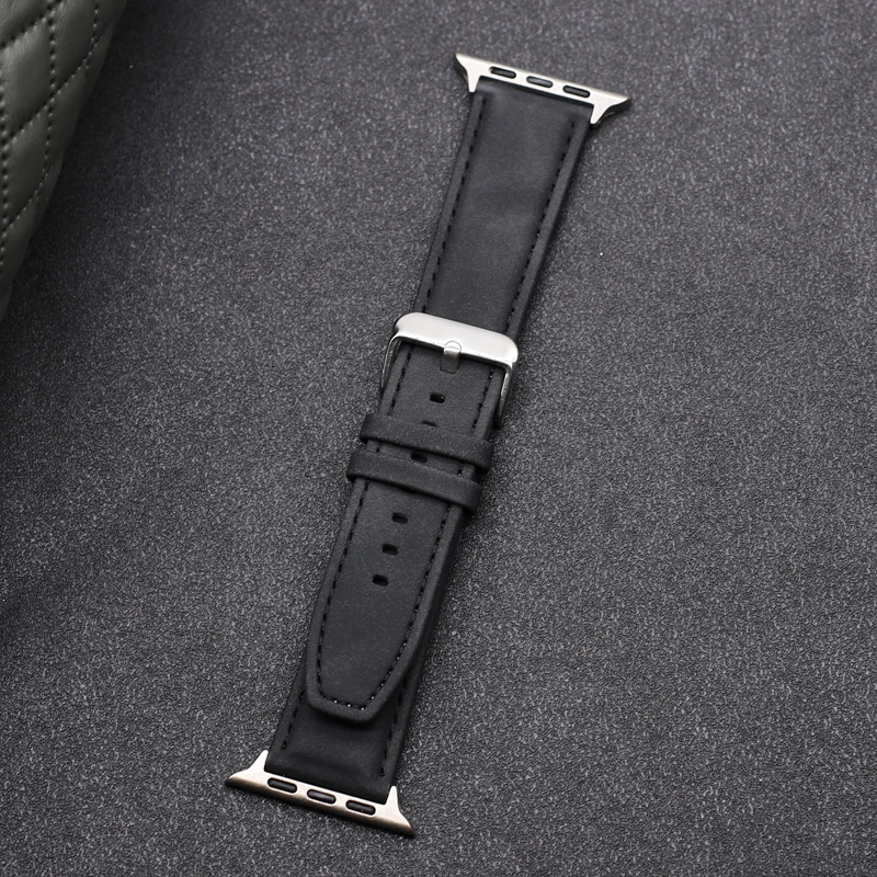 Elegant Leather-Silicone Hybrid Watch Band Bracelet