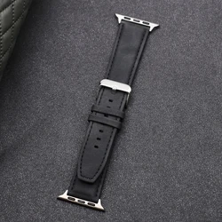 Elegant Leather-Silicone Hybrid Watch Band Bracelet for 42 44 45 49mm-S10 46 (02 black)